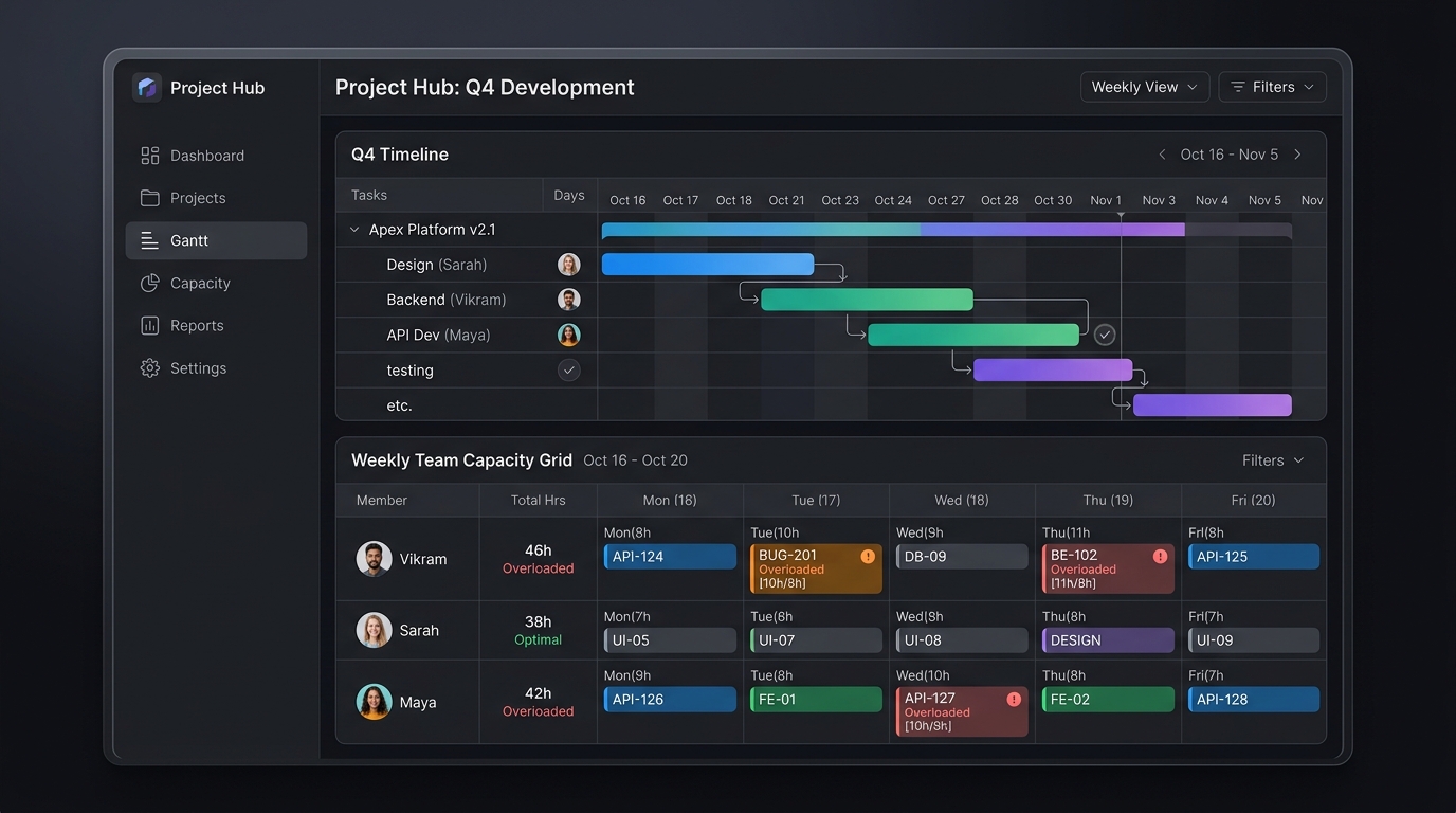 TPM Capacity Board β Drag-and-Drop Calendar Scheduling